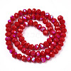 Electroplate Opaque Solid Color Glass Beads Strands EGLA-A044-P3mm-L02-3