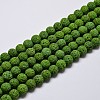 Natural Lava Rock Round Bead Strands G-I124-8mm-03-1