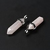 Natural Rose Quartz Double Terminated Pointed Pendants X-G-D415-12-2