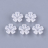 5-Petal Transparent Acrylic Bead Caps FACR-T001-05-1