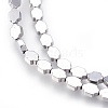 Electroplated Non-magnetic Synthetic Hematite Beads Strands G-P392-D04-2