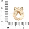 Brass Cubic Zirconia with Glass Pendants KK-Q026-23G-3