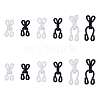 DICOSMETIC 72Pcs 6 Styles Polyester Garment Hook and Eye FIND-DC0005-57-8