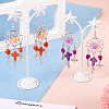 Resin & Synthetic Turquoise Dangle Earrings EJEW-TAC00014-6