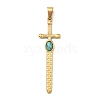 304 Stainless Steel Big Pendants STAS-F336-20G-1