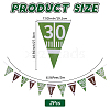 2Pcs Paper Rugby Triangle Flag Banners AJEW-SP0004-76-2