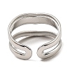 304 Stainless Steel Open Cuff Rings RJEW-Z018-13P-3