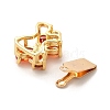 Brass Micro Pave Cubic Zirconia Box Clasps KK-G484-02G-3