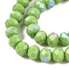 Electroplate Opaque Solid Color Glass Beads Strands EGLA-A044-P4mm-L30-3