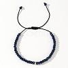 Adjustable Natural Sodalite Faceted Beaded Braided Bracelets for Men CW8575-1-1