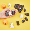 SUPERFINDINGS 16Pcs 8 Style Halloween Theme Plastic Figurines DJEW-FH0001-19-3