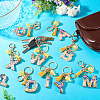 Alloy Resin Polygon Keychains KEYC-TADJ0002-03G-A-4