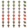 40Pcs 4 Colors Golden Alloy Enamel Beads FIND-GO0003-30-1