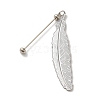 Alloy Feather Pendant Bookmarks AJEW-R101-01S-3