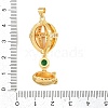Brass Micro Pave Cubic Zirconia Pendants CU-CBAB3AD-06G-01-3