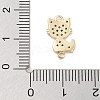 Brass Pave Clear & Black Cubic Zirconia Pet Kitten Connector Charms KK-Z061-01G-01-3