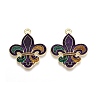 Carnival/Mardi Gras Theme Alloy Enamel & Glitter Powder Pendants ENAM-T020-53D-RS-1