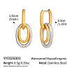 304 Stainless Steel Stud Dangle Earrings for Women UV4744-6