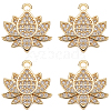 Beebeecraft 8Pcs Brass Micro Pave Cubic Zirconia Charms ZIRC-BBC0002-01-1