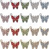 40Pcs 10 Colors Alloy Pendants FIND-FH0003-79-1