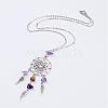 Alloy Pendant Necklaces NJEW-JN01820-2