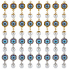   32Pcs 2 Colors Alloy Resin Pendants with Plastic Pearl FIND-PH0008-83-1