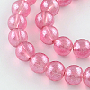 Transparent Spray Painted Glass Bead Strands DGLA-R050-8mm-06-1