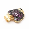 Rack Plating Brass Micro Pave Cubic Zirconia Charms KK-G456-23G-06-3