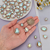 Teardrop Alloy Glass Sew on Rhinestone FIND-FG0004-28A-3