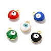 304 Stainless Steel Evil Eye Enamel Charms STAS-G302-02G-1