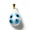 Handmade Evil Eye Lampwork Pendants LAMP-F026-04B-2