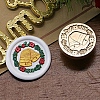 Christmas Series Wax Seal Brass Stamp Head AJEW-M037-01G-22-1