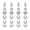 24Pcs 6 Style 304 & 201 Stainless Steel Pendants STAS-TA0004-79-2