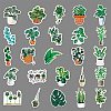 100Pcs Plant PET Waterproof Stickers PW-WG27039-01-5