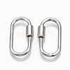 Brass Screw Carabiner Lock Charms LS-KK-T047-07P-2