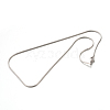 1.5mm 201 Stainless Steel Round Snake Chain Necklaces for Women Men STAS-N103-06P-2