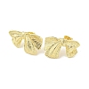 Bowknot Rack Plated Brass Stud Earrings for Women EJEW-Z051-08G-1