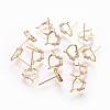 Brass Stud Earring Findings KK-I649-32G-NF-1