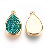 Resin Imitation Druzy Crystal Pendants KK-O101-A04-2