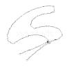 2Pcs 2 Colors 304 Stainless Steel Slider Necklace Makings AJEW-JB01261-2