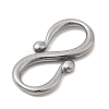 304 Stainless Steel S-Hook Clasps STAS-Z179-05P-2