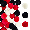 48Pcs 3 Colors Flocky Opaque Acrylic/Plastic Beads KY-SC0002-46-7