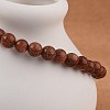 Synthetic Goldstone Bead Stretch Bracelets BJEW-K212-A-002-4