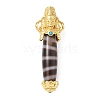 Bodhisattva Shape Brass Screw Peg Bails KK-NH0008-04G-3
