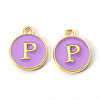 Golden Plated Alloy Enamel Charms ENAM-S118-10P-1