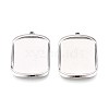 304 Stainless Steel Pendant Cabochon Settings STAS-T067-15P-1