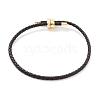 Braided Round Imitation Leather Bracelets Making BJEW-H610-03G-11-1