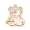 Transparent Resin Crystal Rhinestone Pendants KK-H438-04G-01-2