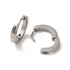 Non-Tarnish 304 Stainless Steel Grooved Hoop Earrings EJEW-P255-10P-2