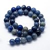 Dyed & Heated Natural Blue Aventurine Beads Strands X-G-I199-24-8mm-2